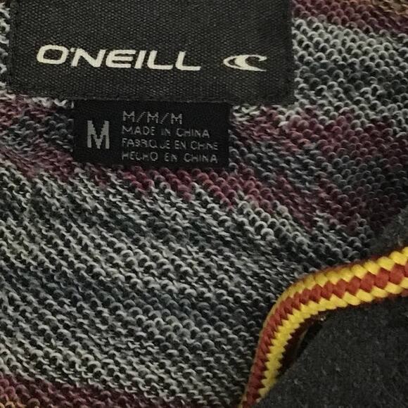 O'NEILL M Dark Gray Long Sleeve Full Zip Kangaroo Pocket Sweatshirt Hoodie B95 - Picture 4 of 6